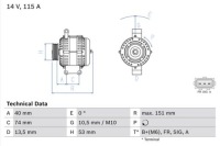 Генератор bosch 986 049 460 Ціна, фото thumb