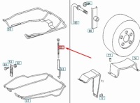 Купить Mercedes-benz sprinter w903 болт крепления колеса запасного a9014030471 oem, фото thumb