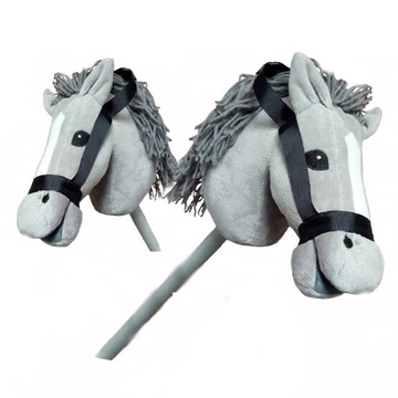 NA PREZENT Pluszowa Głowa Konia z grzywą na kiju Dżwięk HOBBY HORSE