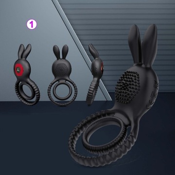 ВИБРАЦИОННЫЙ МАССАЖЕР С КОЛЬЦОМ ДЛЯ ЭРЕКЦИИ BUNNY