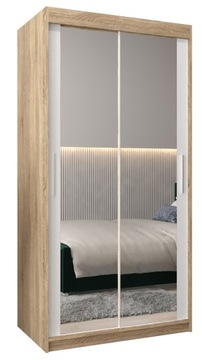 Szafa przesuwna sypialniana z regałami T3 100 cm