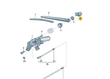 фото thumb №13, Накладка na важіль двірники зад vw t5 t6 двері