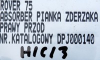 фото thumb №13, Абсорбер пена бампера перед правый rover 75