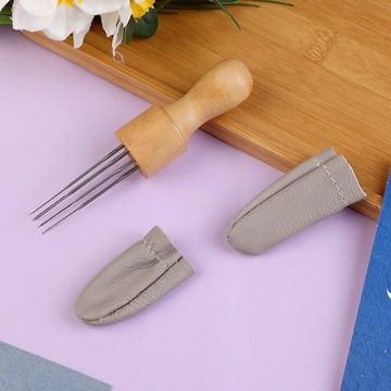 НАБОР ДЛЯ ВАЛЯНИЯ 219 ЭЛЕМЕНТОВ. ИГЛЫ ДЕРЕВЯННЫЙ ИГОЛЬНОДЕРЖАТЕЛЬ