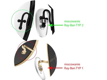 НАСАДКИ ДЛЯ ОЧКОВ Ray-Ban2 16 мм СИСТЕМА КРЕПЛЕНИЯ