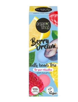ORGANIK SHOP Berry Dream Zestaw kul do kąpieli 3 x 85 g