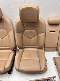 фото thumb №5, Porsche macan ii lift 2023 mojave бежевый сиденья заднее сиденье обшивки комплект