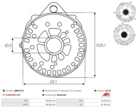 Задняя корпус генератора abr0137s bosch as-pl Доставка, фото thumb