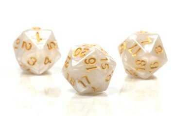 НАБОР ИЗ 10 ДВАДЦАТЬСТОРОННИХ КУБИКОВ D20 RPG ЗОЛОТОЙ ДРАКОН