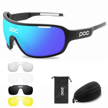 POC ВЕЛОСИПЕДНЫЕ ОЧКИ СПОРТИВНЫЕ ПОЛЯРИЗОВАННЫЕ ЛИНЗЫ UV400 ПОЛЯРИЗАЦИЯ + 5 линз