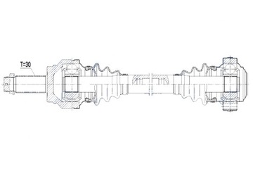 фото thumb №11, Полуось приводная bmw x5 09- x6 10- atm задняя l/p nty