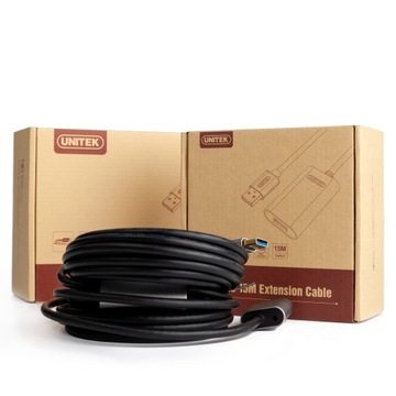 Przedłużacz USB Unitek Y-272 czarny 10 m