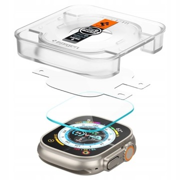 Стекло Spigen для Apple Watch Ultra 49 мм с аппликатором, стеклом, крышкой