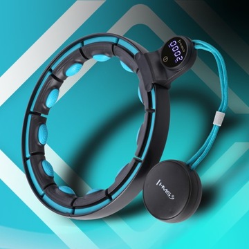 HULA HOP ЧЕРНЫЙ/БИРЮЗОВЫЙ С МАГНИТАМИ И ВЕСОМ + СЧЕТЧИК HMS HHM17