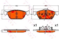 фото thumb №1, Trw гальмівні колодки гальмівні honda civic ix 1.4 i-vtec fk