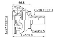 фото thumb №2, Febest 2310-031 набір шарнір, wał привідний