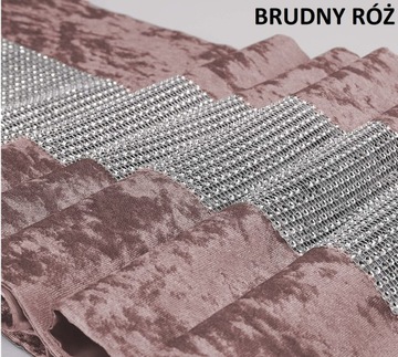 BIEŻNIK GRUBY CYRKONIE VELVET 40x220 WELWET WELUR