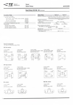 ВОЕННОЕ КОММУТАЦИОННОЕ МИКРОРЕЛЕ V23100