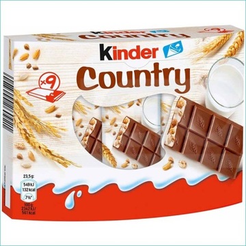 Шоколадные батончики Kinder Country 9 шт из Германии ко Дню защиты детей