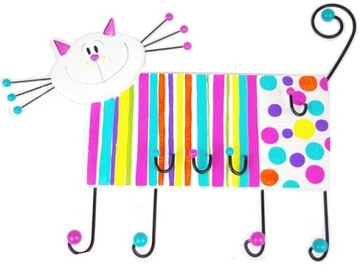 Деревянная вешалка TOM cat, ручная роспись, 53 см