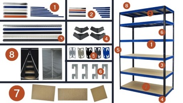 HELIOS металлическая полка для мастерской и склада 90x110x45см 3Px400kg ПОЛЬСКИЙ