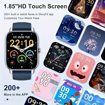 Смарт-часы из сплава с сенсорным экраном 1,85 дюйма и OLED-дисплеем для мужчин и женщин 110