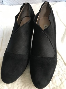 Туфли CLARKS ЖЕНСКИЕ - кожа, ЧЕРНЫЕ, размер EU 41