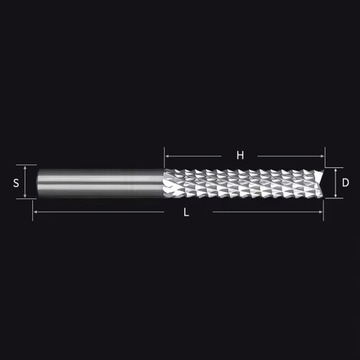 Фреза прямая многолезвийная с ЧПУ 4*4*32*55 (HUHAO)