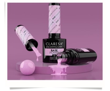 CLARESA BASE POWER БЕСКИСЛОТНЫЙ БЛЕСК ДЛЯ НОГТЕЙ 13 PINK LIPGLOSS