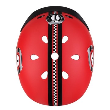 Kask dziecięcy Globber Elite Lights New Red-Racing