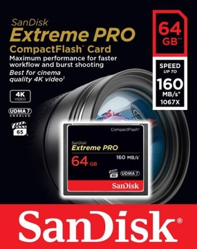 Карта памяти Sandisk CompactFlash EXTREME PRO64 ГБ