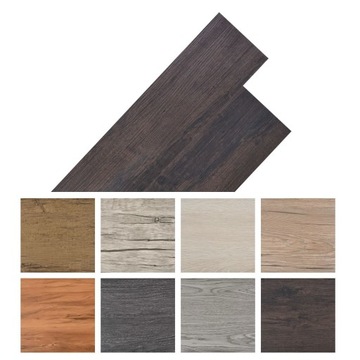 SAMOPRZYLEPNE PANELE PODŁOGOWE PVC 2,51M² 2 CIEMNY BRĄZ