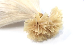 WŁOSY NATURALNE Keratyna PASEMKA 55 cm U REMY #613