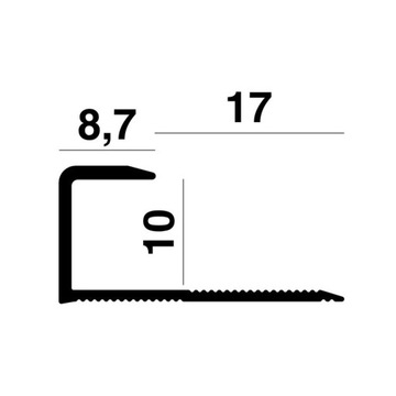 С-клеммная планка FLI 10мм POLISH для плитки