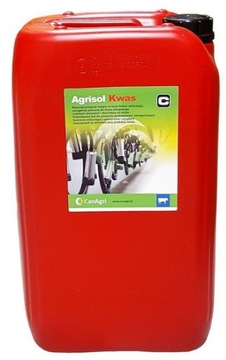 AGRISOL KWAS 24KG I ZASADA 24KG ŚRODEK DO MYCIA DOJAREK