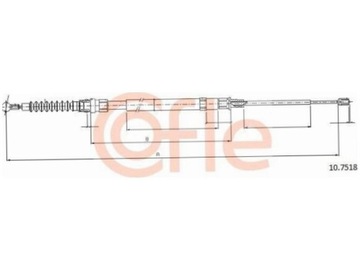 фото thumb №2, Трос тормозная vw golf plus 04-13 golf vi mk6 08-16 v mk5 03-09 eos 06-15