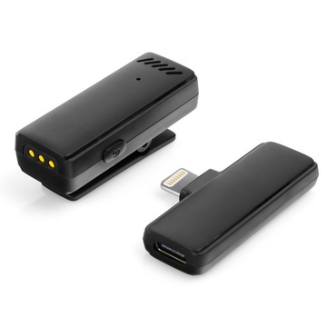 2 беспроводных петличных микрофона в чехле для iPhone Apple Lightning IOS