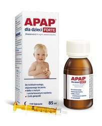 APAP dla dzieci FORTE, smak pomarańczowy, ZAWIESINA DOUSTNA 85ML