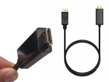 КАБЕЛЬ-АДАПТЕР DISPLAY PORT КАБЕЛЬ DISPLAYPORT КОНВЕРТЕР DP в HDMI 1,8M