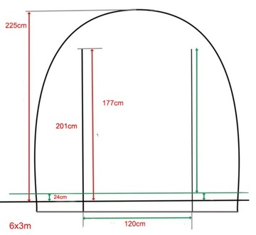 САДОВАЯ ТЕПЛИЧНАЯ ТУННЕЛЬ 18м2 TF07W 6x3м БЕЛАЯ ДВОЙНЫЕ ДВЕРИ
