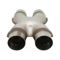 фото thumb №8, Подвійний адаптер випускний автомобіля з'єднувач труби 409 вихід випускний ze