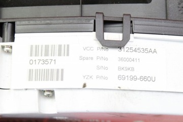 фото thumb №6, Спидометр приборы eu 31254535aa volvo s70 v70 3 iii 2.0 d 136 km 07-16