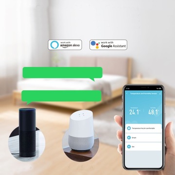 Датчик температуры и влажности ZigBee TUYA Smart Life Домашний гигрометр
