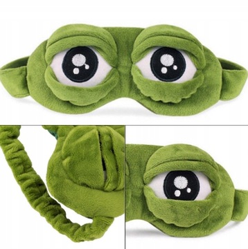 FROG Eye MASK для спящей лягушки Повязка на голову зеленая