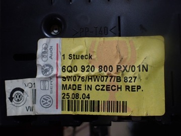 фото thumb №5, Vw polo iv 9n 01-05 1.2 64km azq спідометр  прилади 6q0920800px