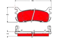 фото thumb №1, Trw гальмівні колодки гальмівні mazda задня 323 89-98 mx5 94-