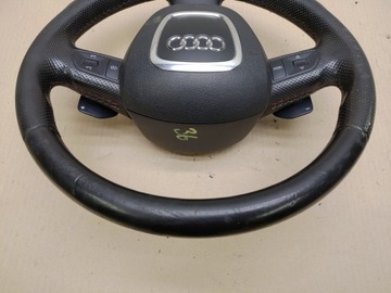 фото thumb №6, Руль + подушка безопасности мультифункция кожа лепестки s-line audi a6 c6