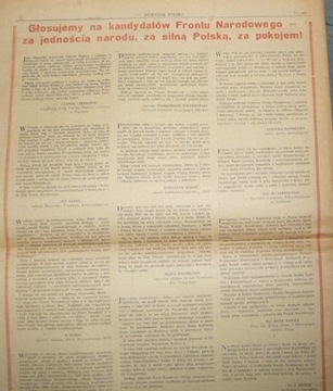26 октября, ДЕНЬ ПОБЕДЫ НАЦИОНАЛЬНОГО ЕДИНСТВА – Дзенник Польский 1952 № 250