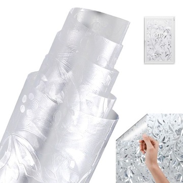 СТАТИЧЕСКИЕ ДЕКОРАТИВНЫЕ ЦВЕТЫ ДЛЯ ОКОН ИЗ ФОЛЬГИ ДЛЯ ОКОН DIY РУЛОН 90X200CM