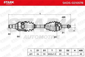 фото thumb №12, Stark skds-0210578 wał приводной перед левая do toyota avensis универсал t25